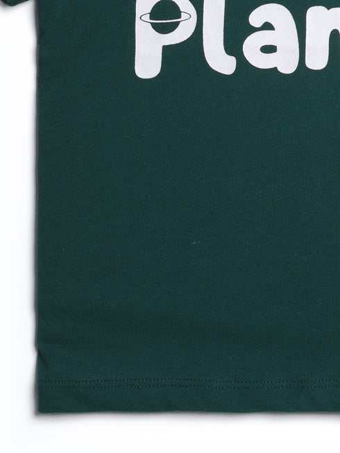 Tiny Planet Premium Cotton Tee (Dark Green)